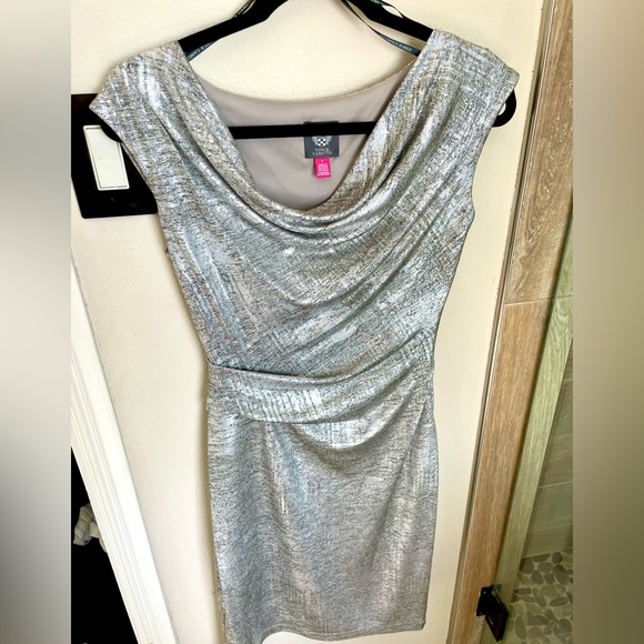 Vince Camuto silver metallic dress - Picture 3 of 4